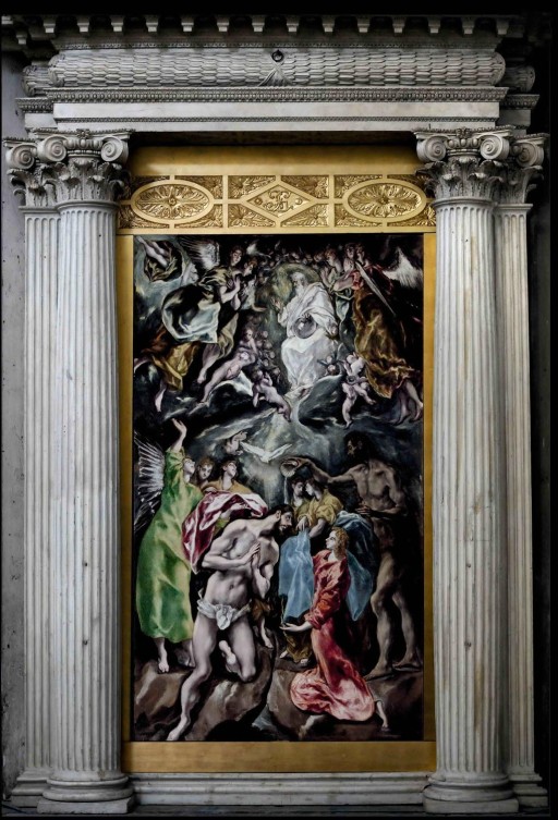 El Greco. Toledo. Retablo lateral de la Iglesia del Hospital Tavera con El Bautismo de Cristo (1608-1614). 2013