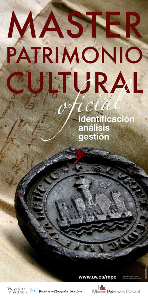 Cartel del Master de Patrimonio Cultural, Universitat de Valencia, Valencia, 2011