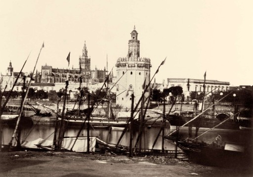CHARLES CLIFFORD, segunda mitad de septiembre 1862. El Guadalquivir, la Torre del Oro y la Catedral. Andalucía: Sevilla