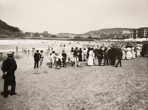 KURT HIELSCHER, 1914-19. La playa de San Sebastián. Vascongadas: San Sebastián